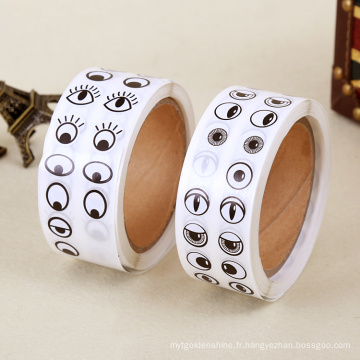 Beautiful Eyes Pattern Paper Roll Stickers